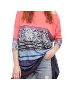 Free People Very oversized tunic dress boho cottage
